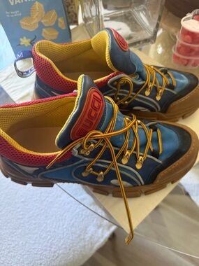 Gucci man  Blue, Yellow & Red Mixed-Material Sneakers
